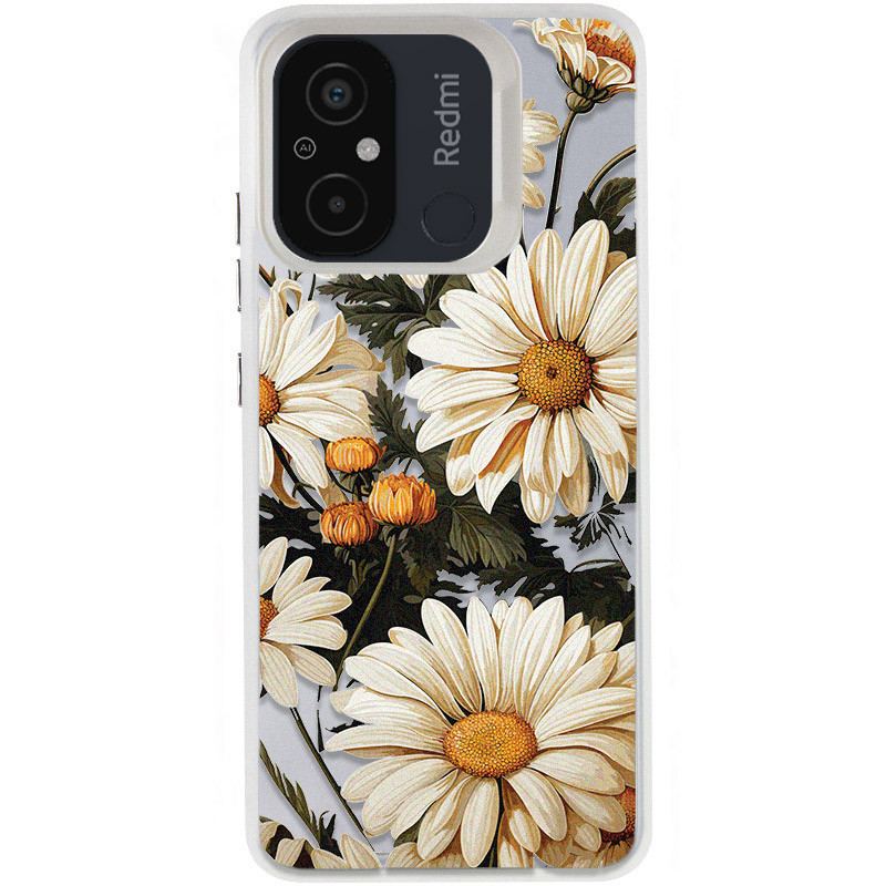 TPU+PC чохол TakiTaki Magic glow на Xiaomi Redmi 12C (Chamomile / White)