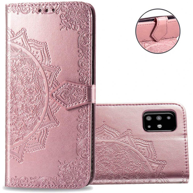 Фото Кожаный чехол-книжка Art Case с визитницей для Samsung Galaxy A71 (Розовый) на vchehle.ua