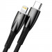 Фото Дата кабель Baseus Glimmer Series Fast Charging Data Cable Type-C to Lightning 20W 1m (CADH000001) (Black) на vchehle.ua