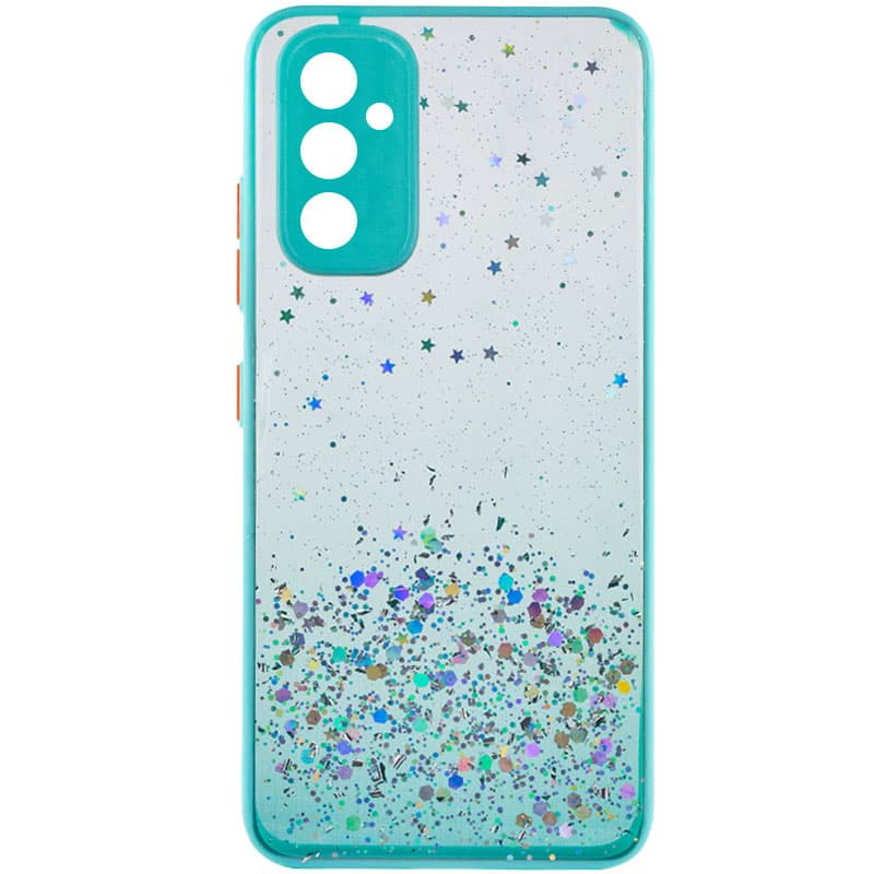 TPU чехол Spangle star с защитой камеры для Samsung Galaxy A34 5G (Бирюзовый)