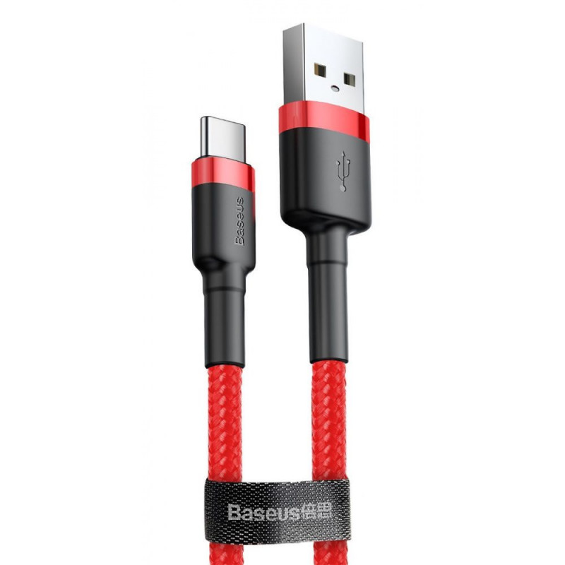 Дата кабель Baseus Cafule Type-C Cable 2A (3m) (CATKLF) (Червоний)