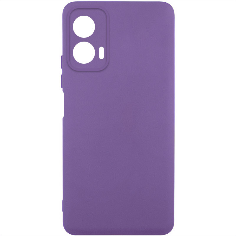 Чохол TPU GETMAN Liquid Silk Full Camera на Motorola Moto G24 (Фіолетовий / Amethyst)