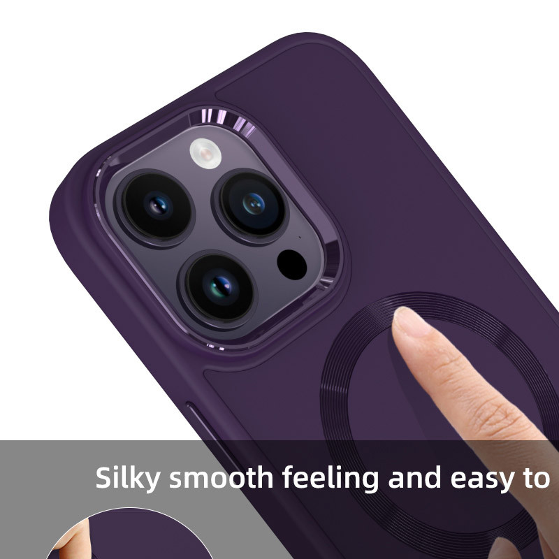 TPU чехол Bonbon Metal Style with Magnetic safe для Apple iPhone 14 Pro Max (6.7") (Фиолетовый / Dark Purple) в магазине vchehle.ua