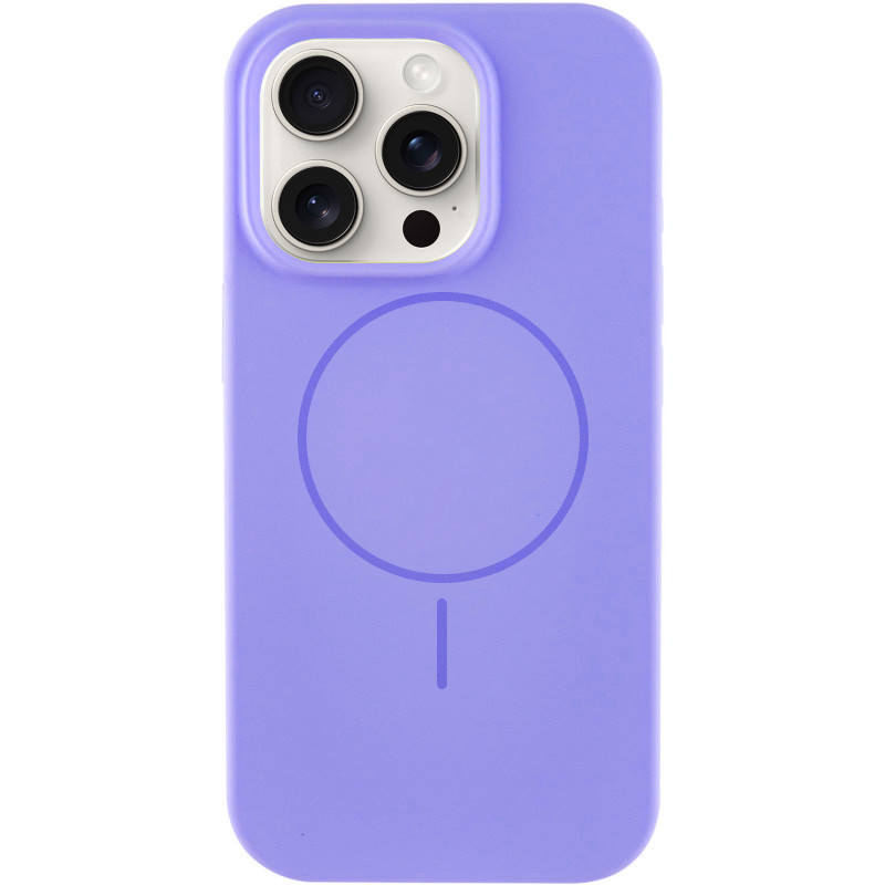 Чохол Silicone Case Full Protective (AA) NO LOGO with Magnetic Safe на Apple iPhone 13 Pro Max (6.7") (Бузковий / Lilac)