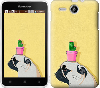 

Чехол Мопс с кактусом для Lenovo A529 795496