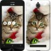 Чехол на Asus ZenFone Go ZC451TG Новогодний котёнок в шапке
