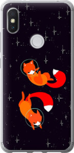 Чехол Лисички в космосе для Xiaomi Redmi S2