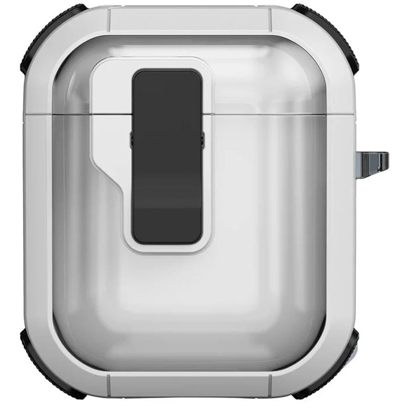 Футляр противоударный Locking Button для наушников Airpods 1/2 (White)