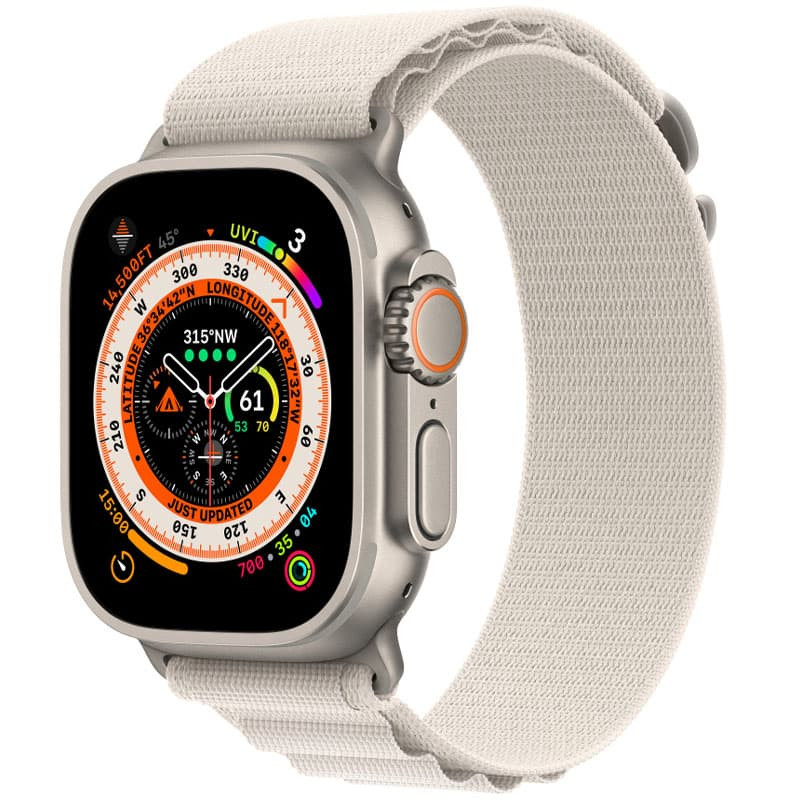 Ремешок Alpine Loop для Apple Watch 44/45/46/49mm (m/l) (Серый / Starlight)