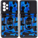 Ударопрочный чехол Camshield Serge Ring Camo для Samsung Galaxy A73 5G (Синий / Army Blue)