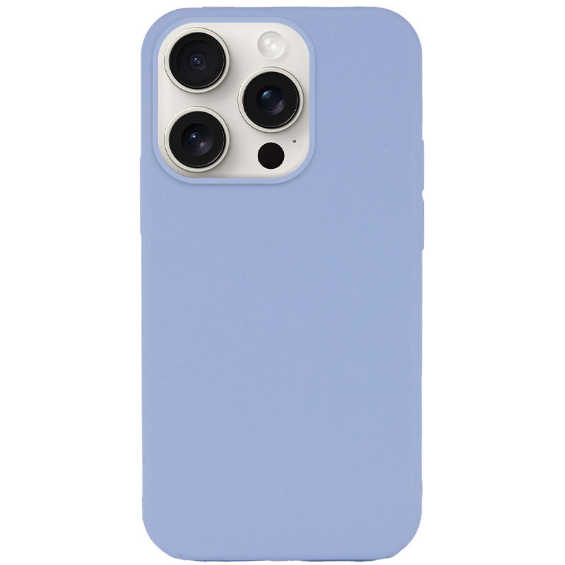 Чехол Silicone Case Full Protective (AA) NO LOGO для Apple iPhone 14 Pro (6.1") (Голубой / Lilac Blue)