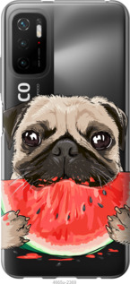 

Чехол Мопс и арбуз для Xiaomi Redmi Note 10T 1211934