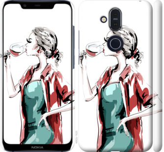 

Чехол Девушка с бокалом для Nokia 8.1 841869