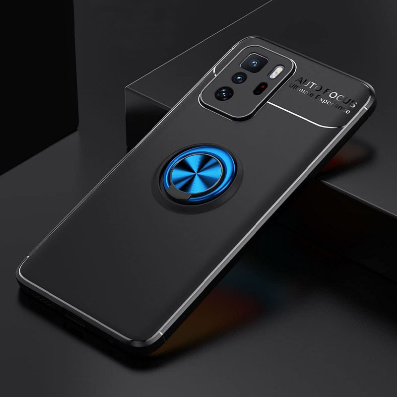 

TPU чохол Deen ColorRing під магнітний тримач (opp) для Xiaomi Redmi Note 10 5G (Чорний / Синій) 1167267