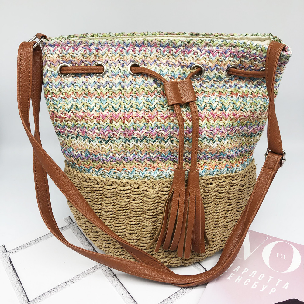 Сумка плетеная with Colorful Design
