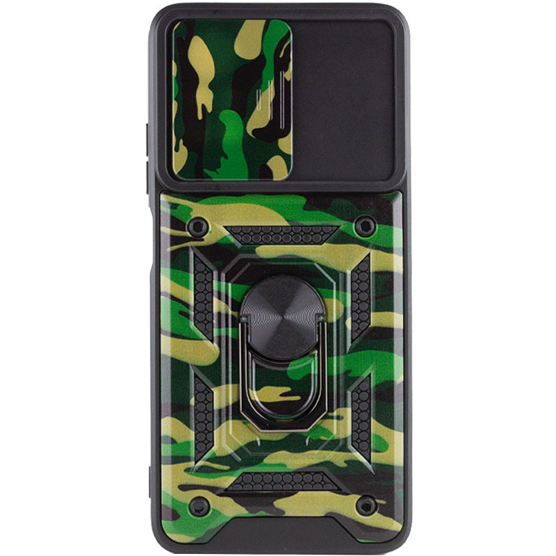 Фото Ударопрочный чехол Camshield Serge Ring Camo для Xiaomi Redmi Note 11 (Global) / Note 11S (Зеленый / Army Green) в магазине vchehle.ua