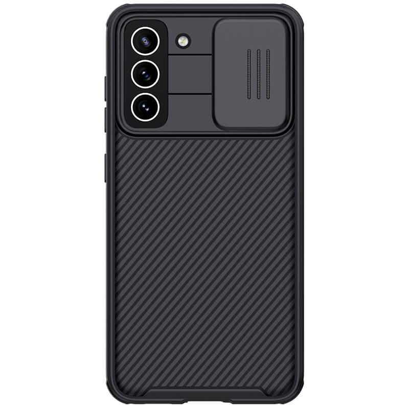 Карбонова накладка Nillkin Camshield (шторка на камеру) на Samsung Galaxy S21 FE (Чорний / Black)
