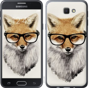Чехол Лис в очках для Samsung Galaxy J7 Prime