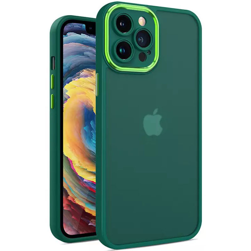 TPU+PC чехол Accent для Apple iPhone 13 Pro (6.1") (Green)