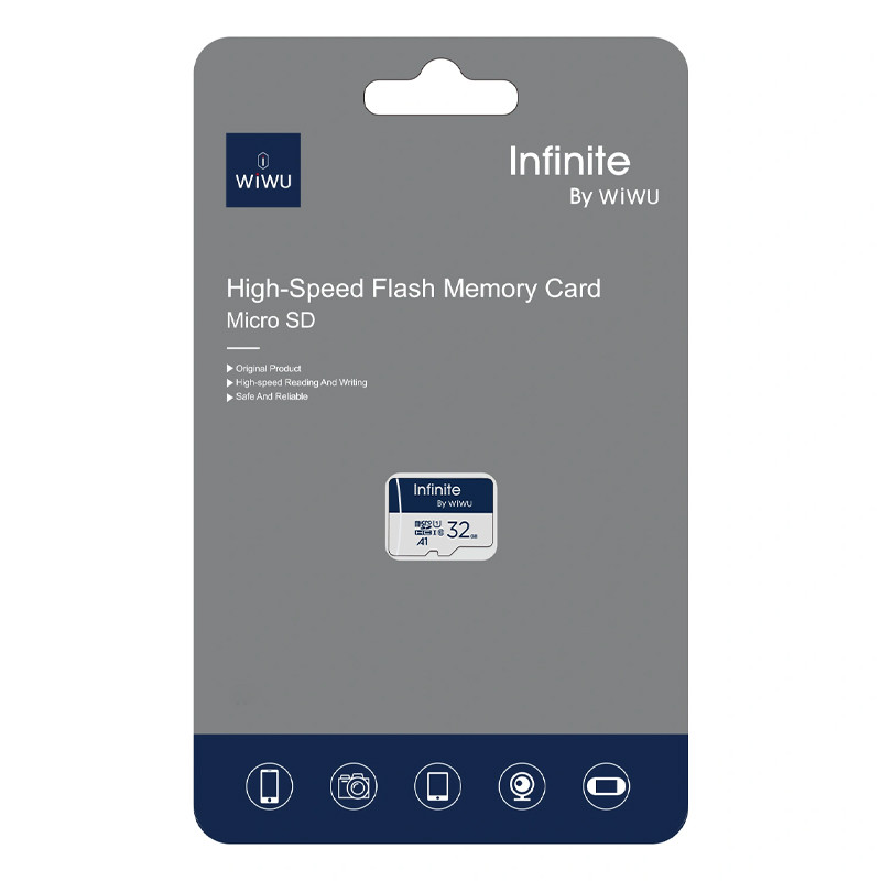 Фото Карта памяти microSDXC WIWU Wi-FC004 Infinite Series 32GB (U1, C10) без адаптера (Blue) на vchehle.ua
