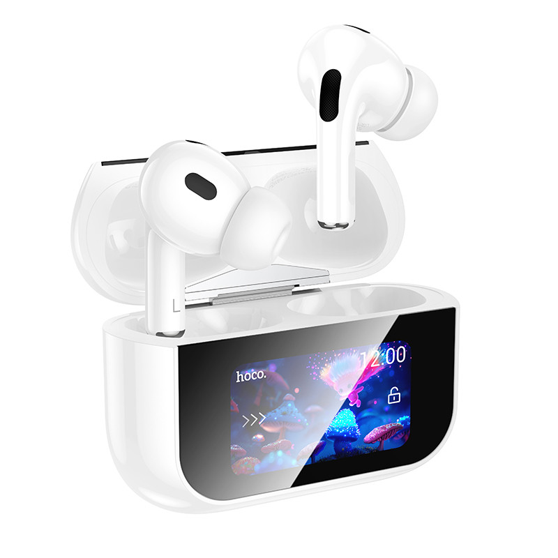 Фото Беспроводные TWS наушники Hoco EW79 Bright with Touch Screen ANC (White) в магазине vchehle.ua