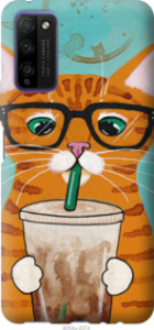 Чехол Зеленоглазый кот в очках для Huawei Honor 30 Lite