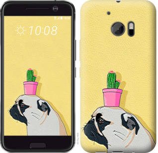 

Чохол Мопс з кактусом на HTC 10 795454