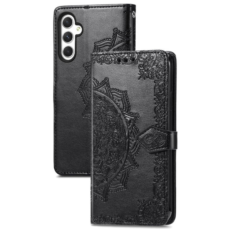 Купити Шкіряний чохол-книжка Art Case з візитницею на Samsung Galaxy A25 5G (Чорний) на vchehle.ua