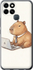 Чехол Funny Capybara CEO Working для Infinix Smart 6