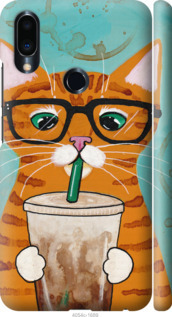Чехол Зеленоглазый кот в очках для Meizu Note 9