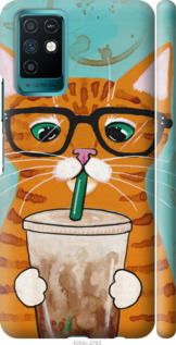 Чохол Зеленоокий кіт в окулярах на Infinix Note 10