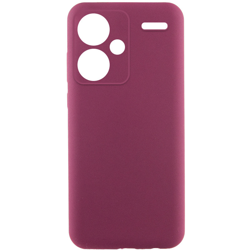 Чехол Silicone Cover Lakshmi Full Camera (AAA) для Xiaomi Redmi Note 13 Pro+ (Бордовый / Plum)