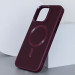 Фото Шкіряний чохол Bonbon Leather Metal Style with Magnetic Safe на Apple iPhone 12 Pro Max (6.7") (Бордовий / Plum) на vchehle.ua