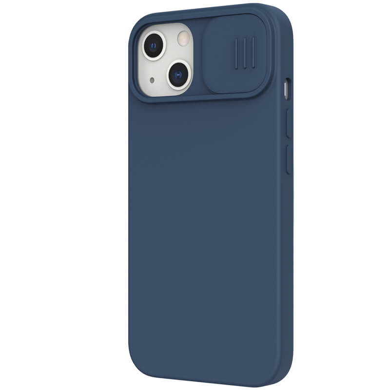 Фото Силиконовая накладка Nillkin Camshield Silky Magnetic для Apple iPhone 14 (6.1") (Синий) в магазине vchehle.ua