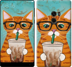 Чохол Зеленоокий кіт в окулярах на Xiaomi Mi MiX