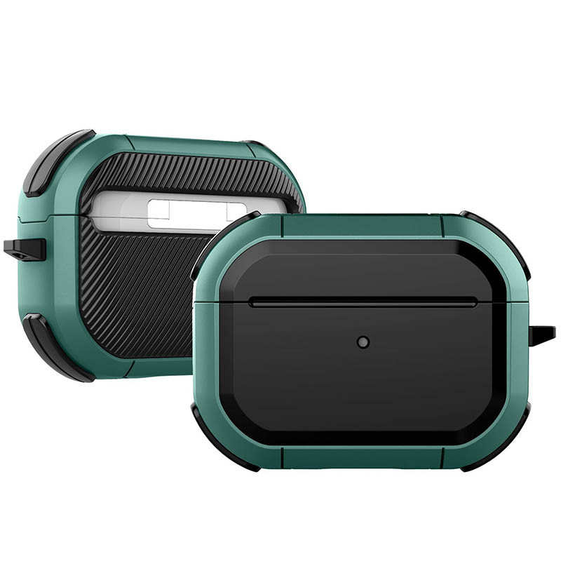 Футляр протиударний Black Ed. для навушників Airpods Pro (Apple Green)