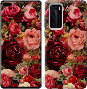 Чехол Цветущие розы для Huawei P40