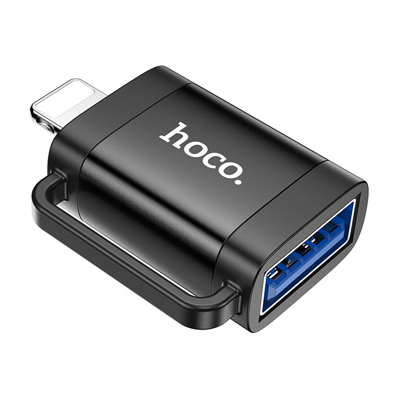 Фото Переходник Hoco UA31A OTG Lightning male to USB female (Black) на vchehle.ua