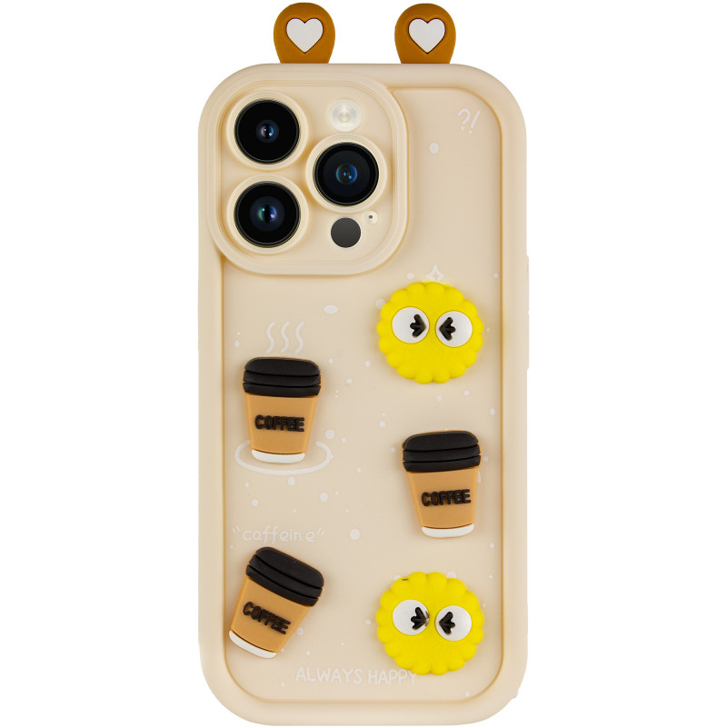 Фото Чехол TPU Toys Case with Ears для Apple iPhone 15 Pro Max (6.7") (Sand) на vchehle.ua