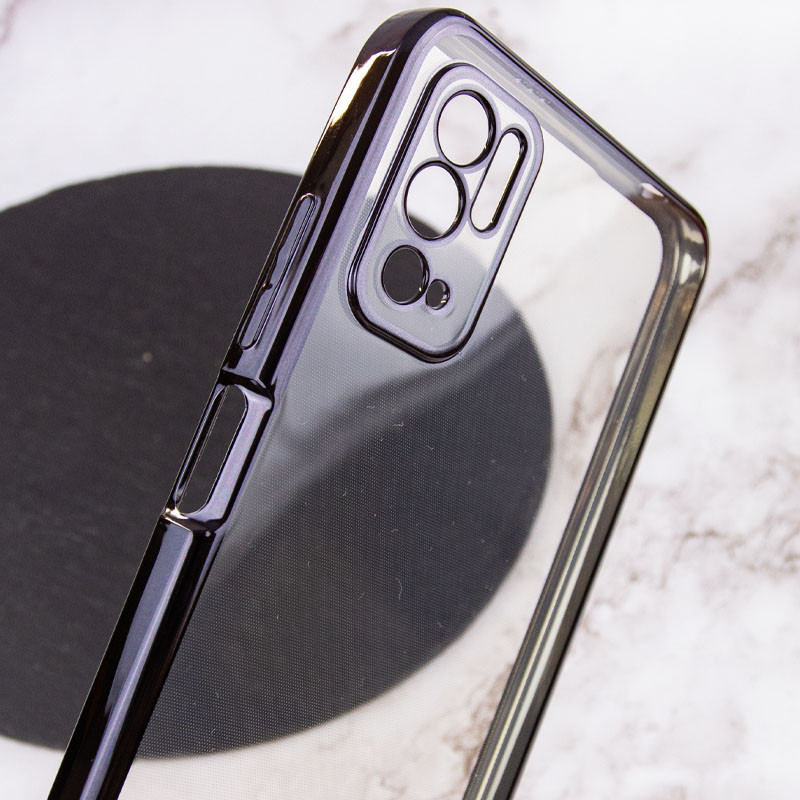 

Прозрачный силиконовый чехол глянцевая окантовка Full Camera для Xiaomi Redmi Note 10 5G (Черный) 1185866