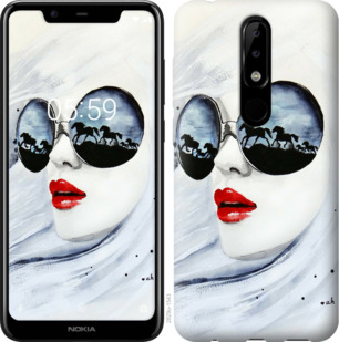 

Чохол Дівчина аквареллю на Nokia 5.1 Plus 878850