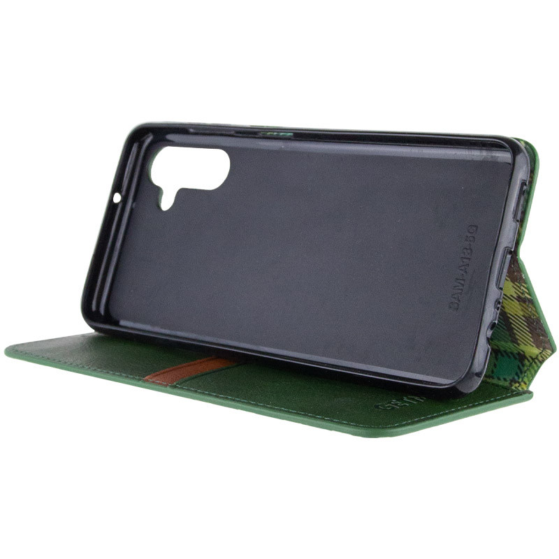 Купить Кожаный чехол-книжка GETMAN Cubic (PU) для Samsung Galaxy A24 4G (Зеленый) на vchehle.ua