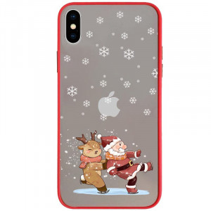 TPU+PC чохол Christmas time для iPhone X (5.8")