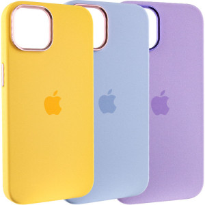 Чехол Silicone Case Metal Buttons (AA) для iPhone 12