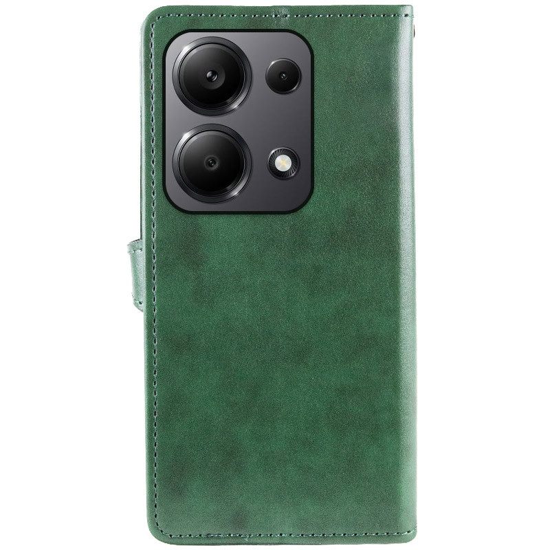 Фото Кожаный чехол-книжка GETMAN Gallant (PU) для Xiaomi Redmi Note 13 4G (Зеленый) в магазине vchehle.ua