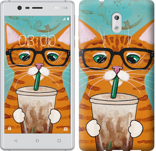 

Чохол Зеленоокий кіт в окулярах на Nokia 3 625502