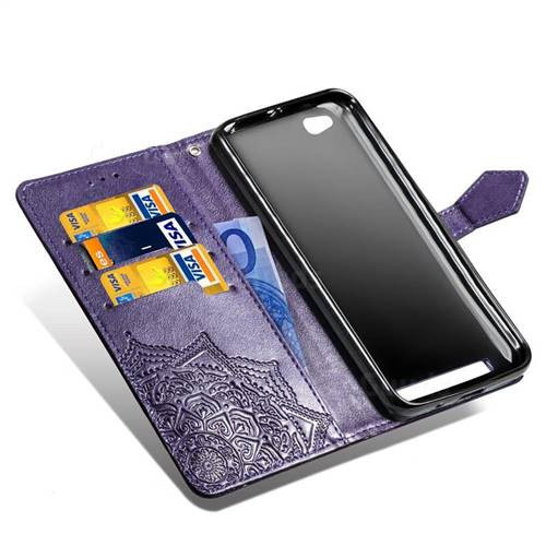 Купить Кожаный чехол-книжка Art Case с визитницей для Xiaomi Redmi 4a (Фиолетовый) на vchehle.ua