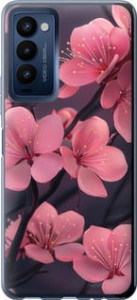 Чохол Пурпурна сакура для Tecno Camon 18