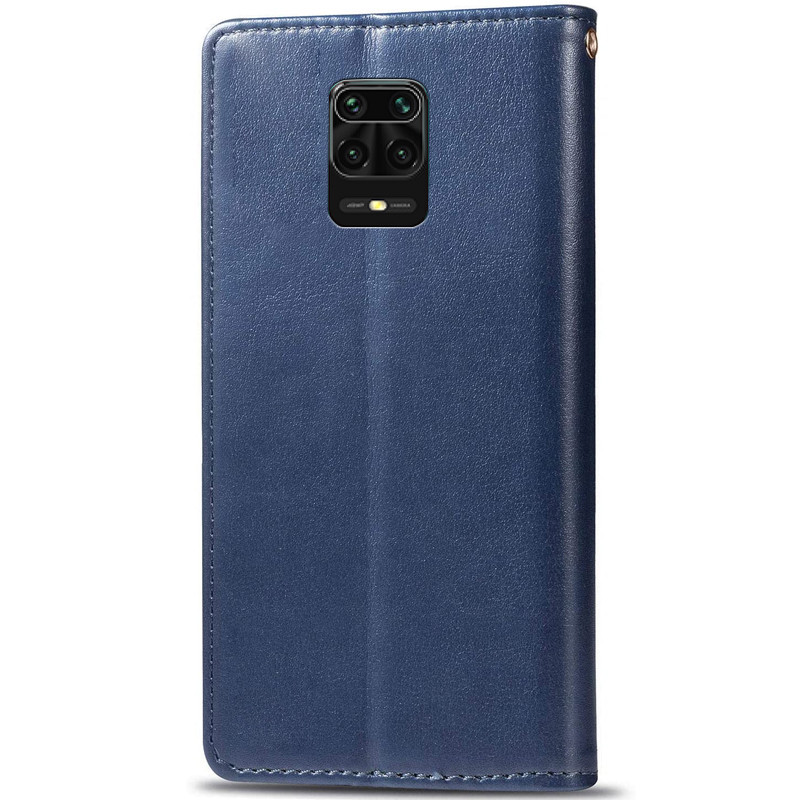 Шкіряний чохол книжка GETMAN Gallant (PU) для Xiaomi Redmi Note 9s / Note 9 Pro / Note 9 Pro Max (Синій) в магазині vchehle.ua