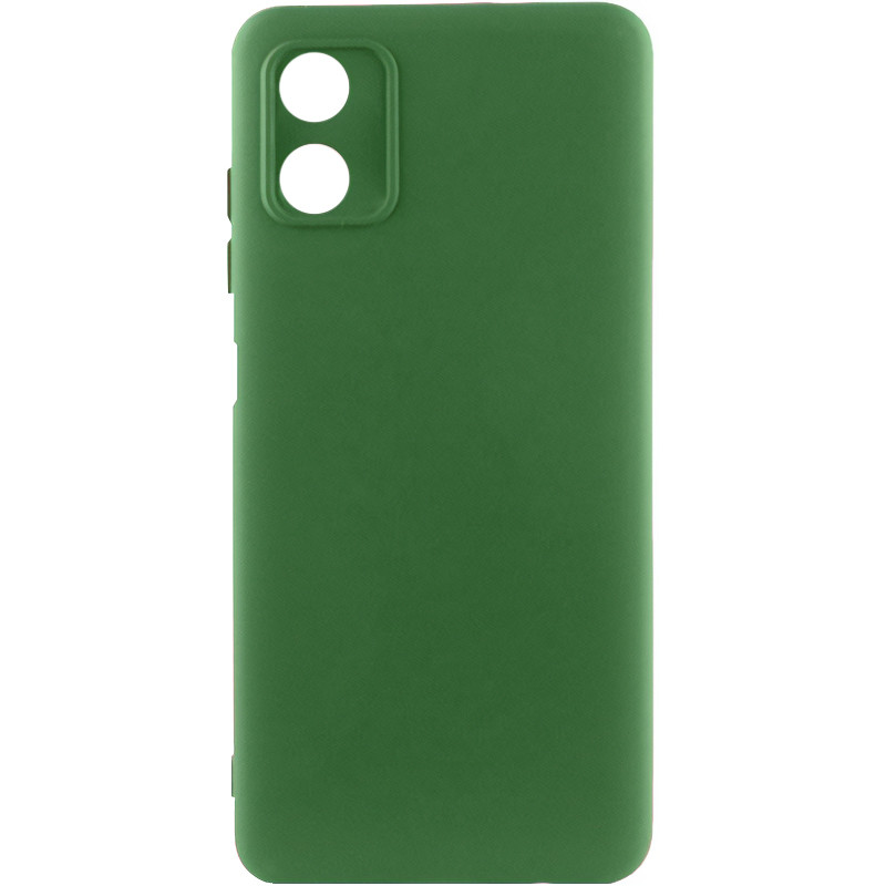 Чохол TPU GETMAN Liquid Silk Full Camera на Motorola Moto G04 / E14 (Зелений / Dark green)